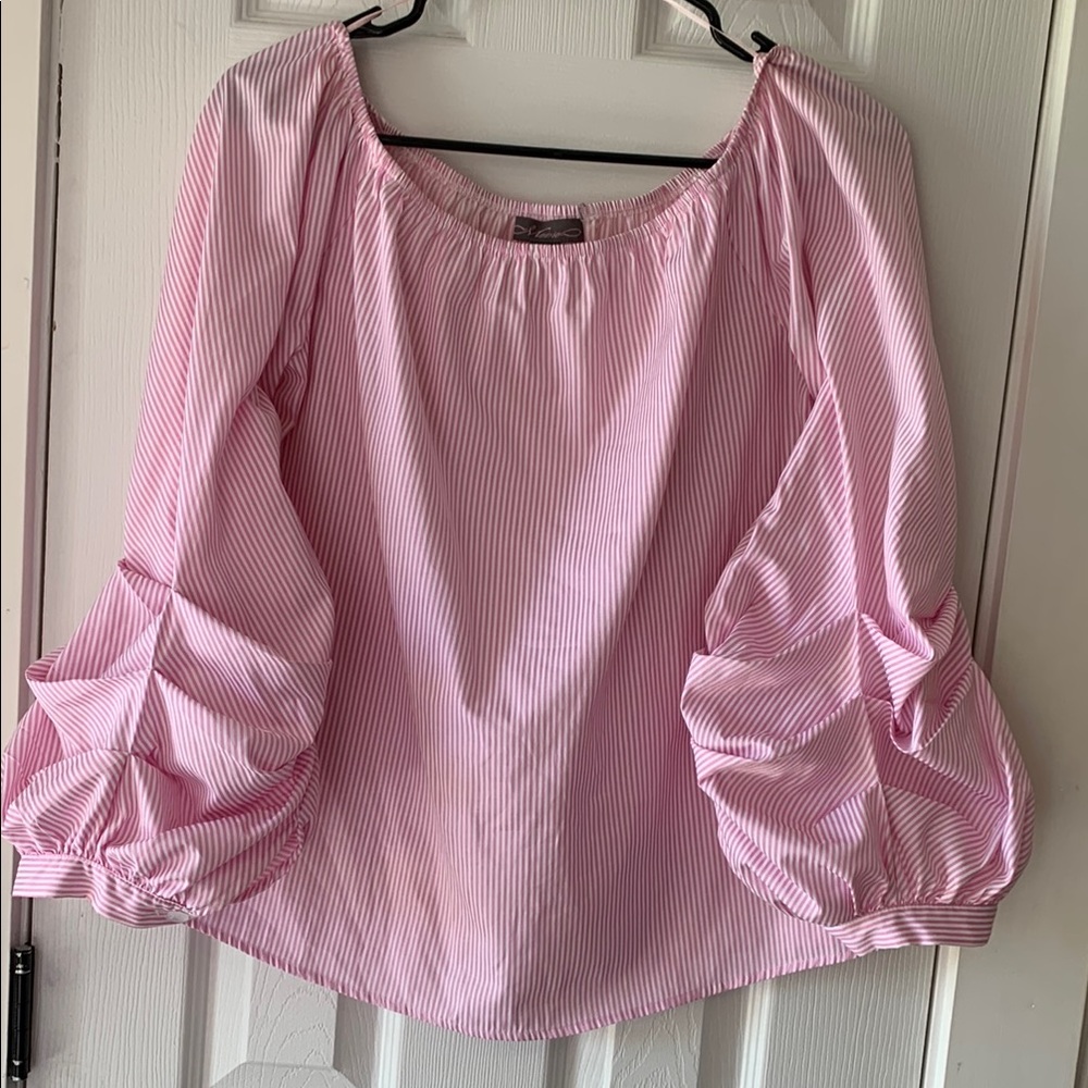 Pink Striped Women's Top